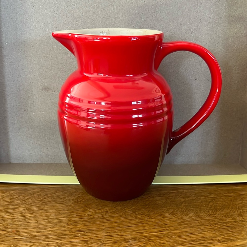 La Creuset pitcher in cherry
